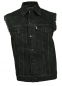 Preview: WESTERN-SPEICHER Jeansweste Herren Denim Biker Weste Kutte Fransen grau S - 4XL